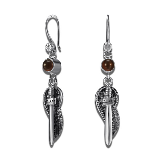Archangel Michael Red Agate Earrings
