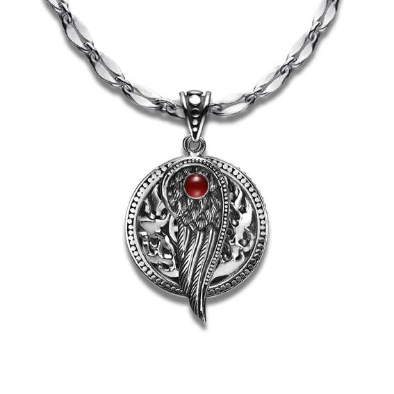 Archangel Michael Red Agate Pendant · P49003