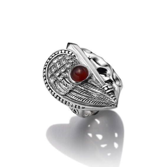 Archangel Michael Red Agate Ring